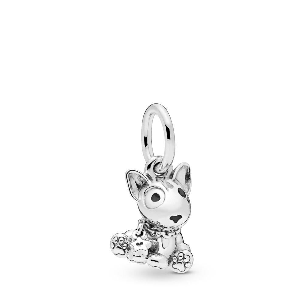 Pandora Bull Terrier Puppy Dog Dangle Charm 798010EN16