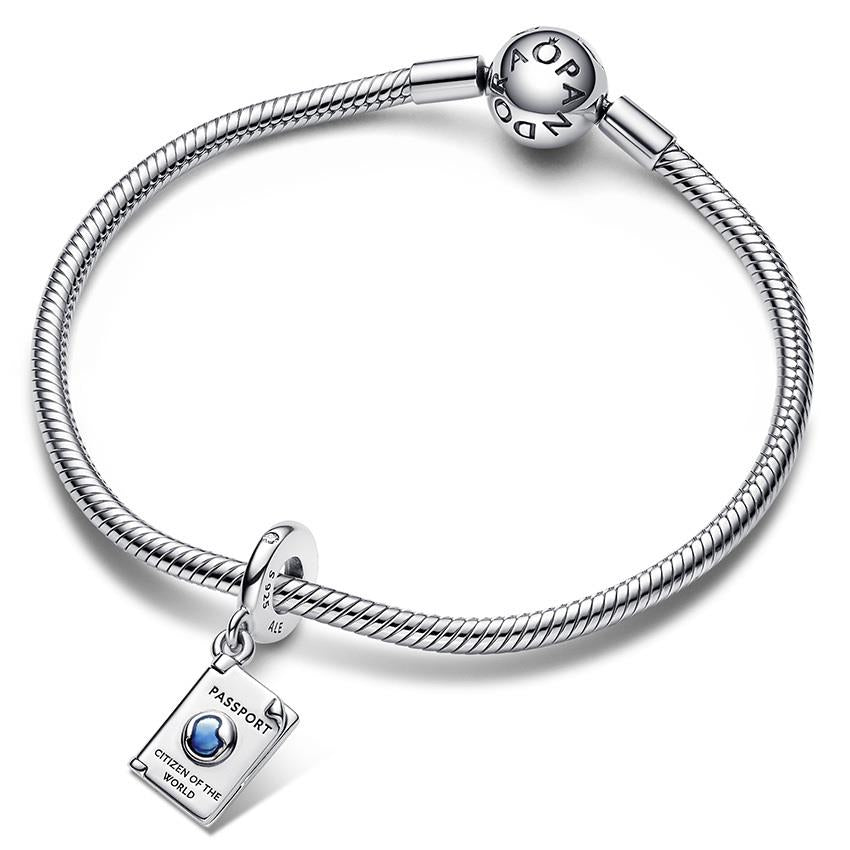 Pandora Reisepass Sterlingsilber-Anhänger mit klarem Zirkonia