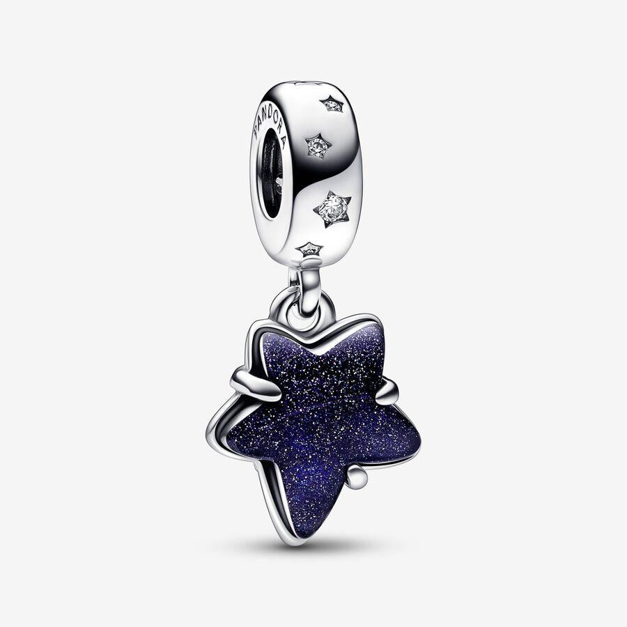 Pandora Himmelsgalaxie Stern Murano Anhänger-Charm