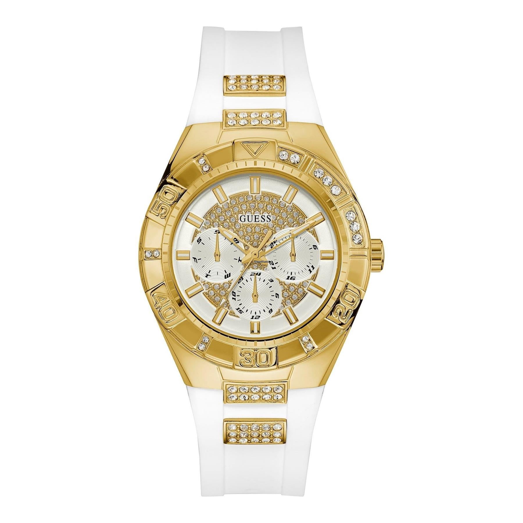 Guess W0653L3 Rubber Band Multi-Function Ladies Watch