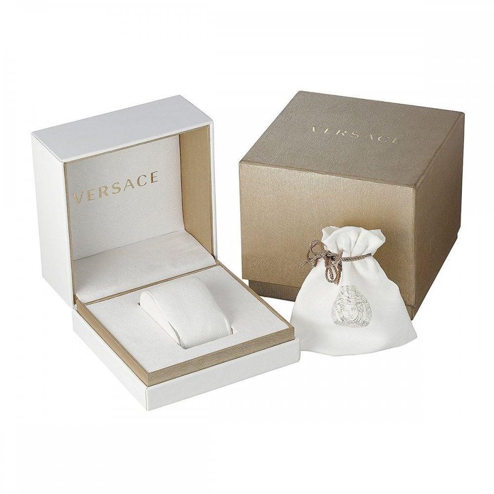 Versace V12030015 Hellenyium QuarzUhr mit silbernem Zifferblattfür Damen