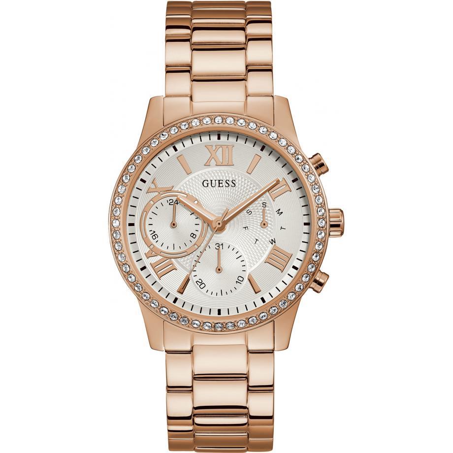 Guess W1069L3 Analogue Classic Quartz Stainless Steel Strap Ladies Watch