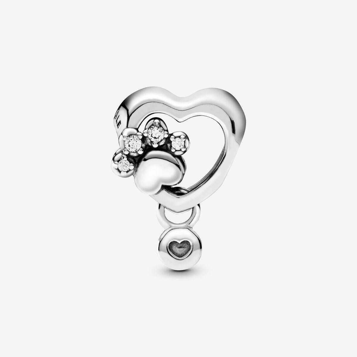 Silver paw pendant for mom